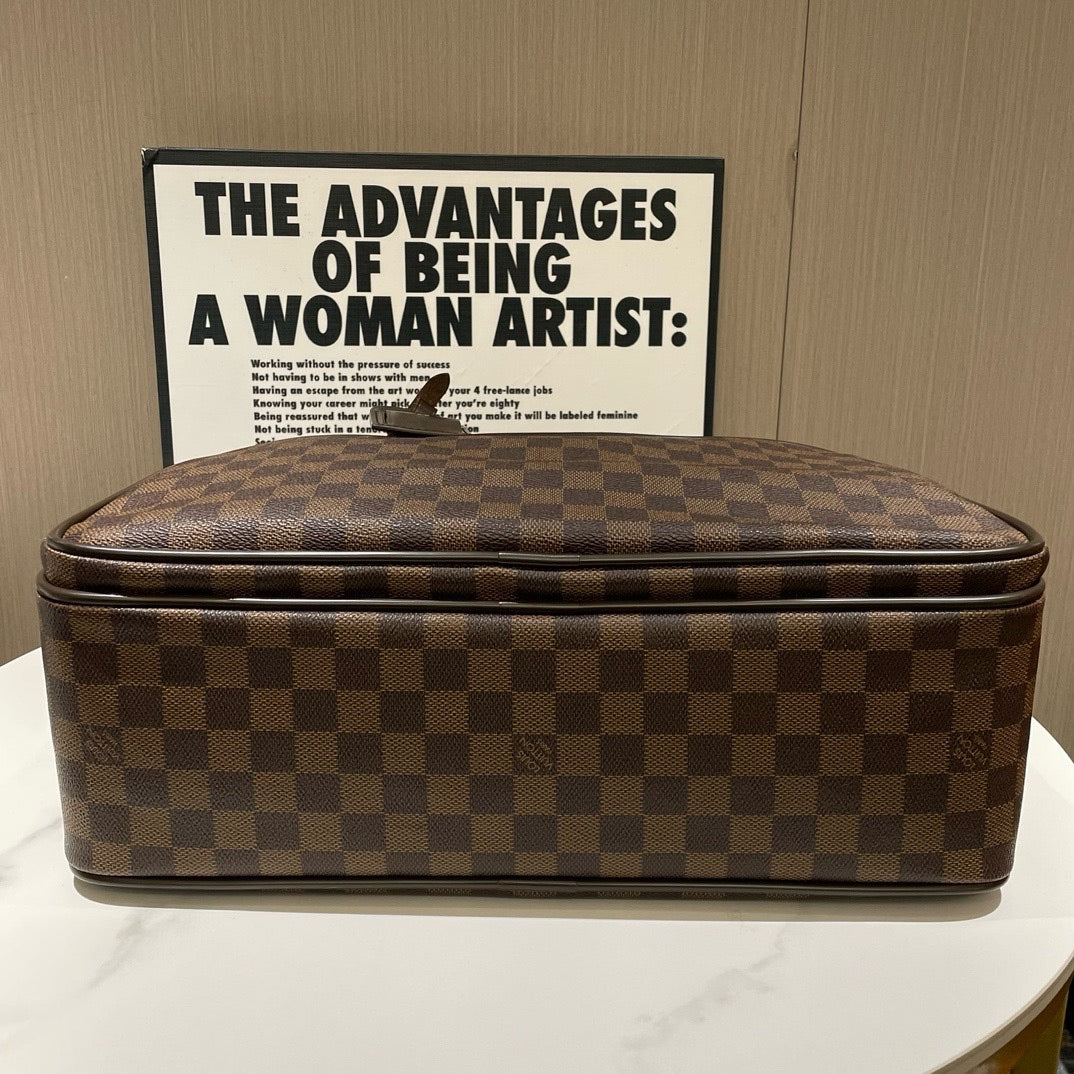 Louis Vuitton Damier Ebene Icare Briefcase in Brown