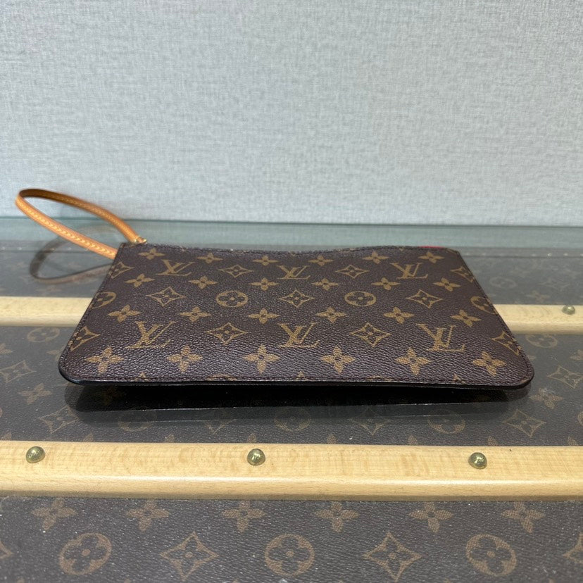 Louis Vuitton Neverfull Brown Monogram Clutch 24.5x15.5cm
