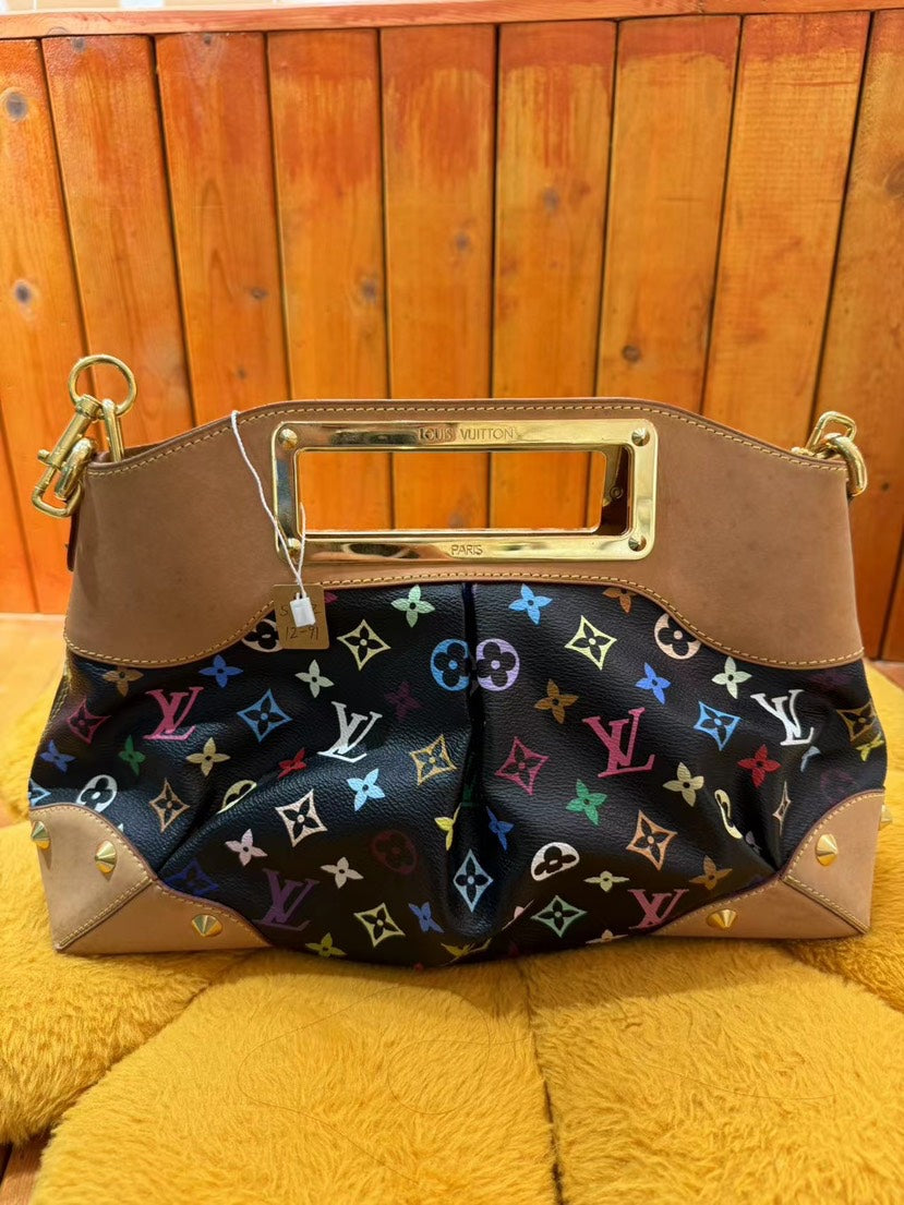Louis Vuitton Judy Black Multicolor Bag Medium