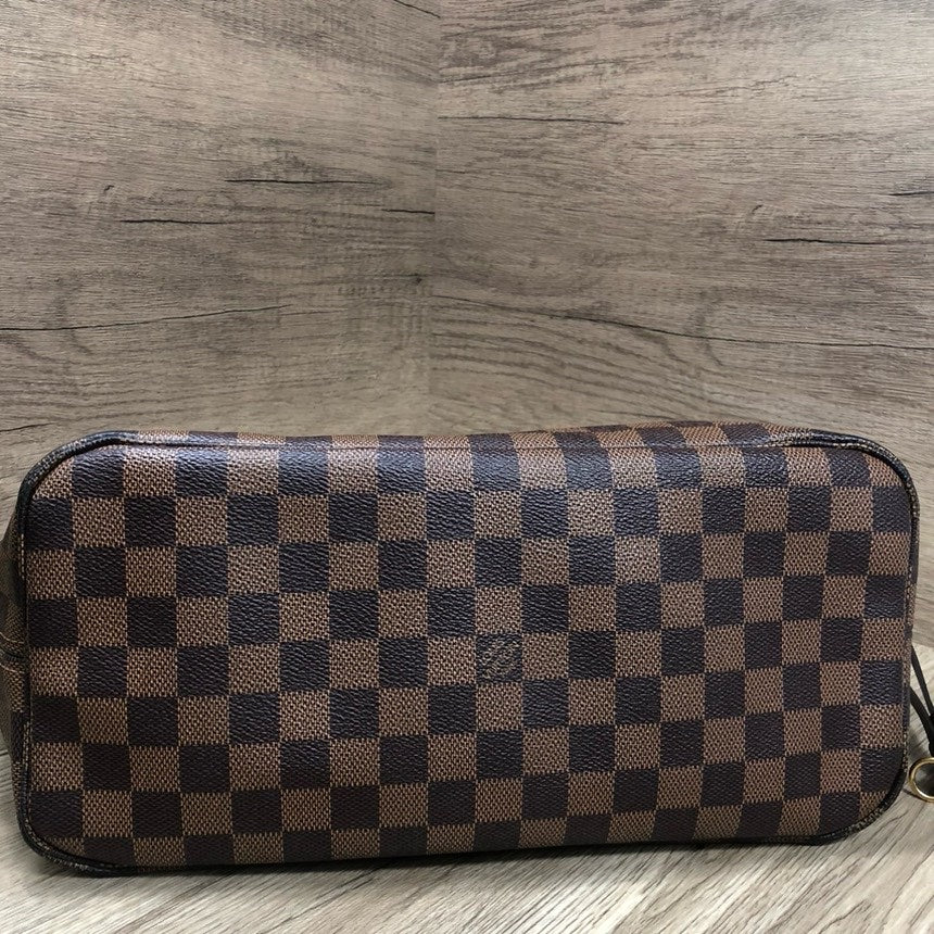 Louis Vuitton Neverfull MM Damier Ebene Tote Bag Brown Medium Size