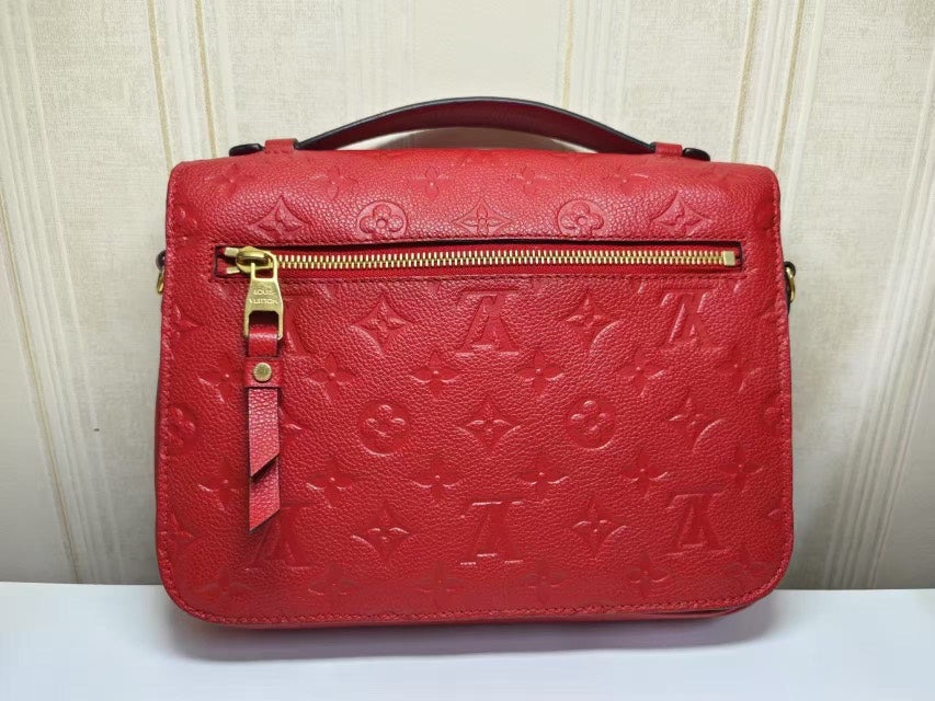 Louis Vuitton Metis Pochette Red Monogram Leather Bag