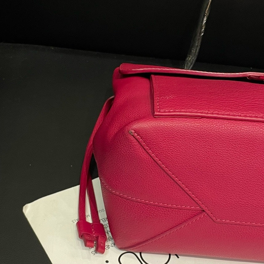 Louis Vuitton Pink Leather Top Handle Bag Medium