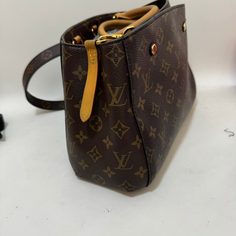 Louis Vuitton Montaigne Monogram Brown Satchel Bag - Medium