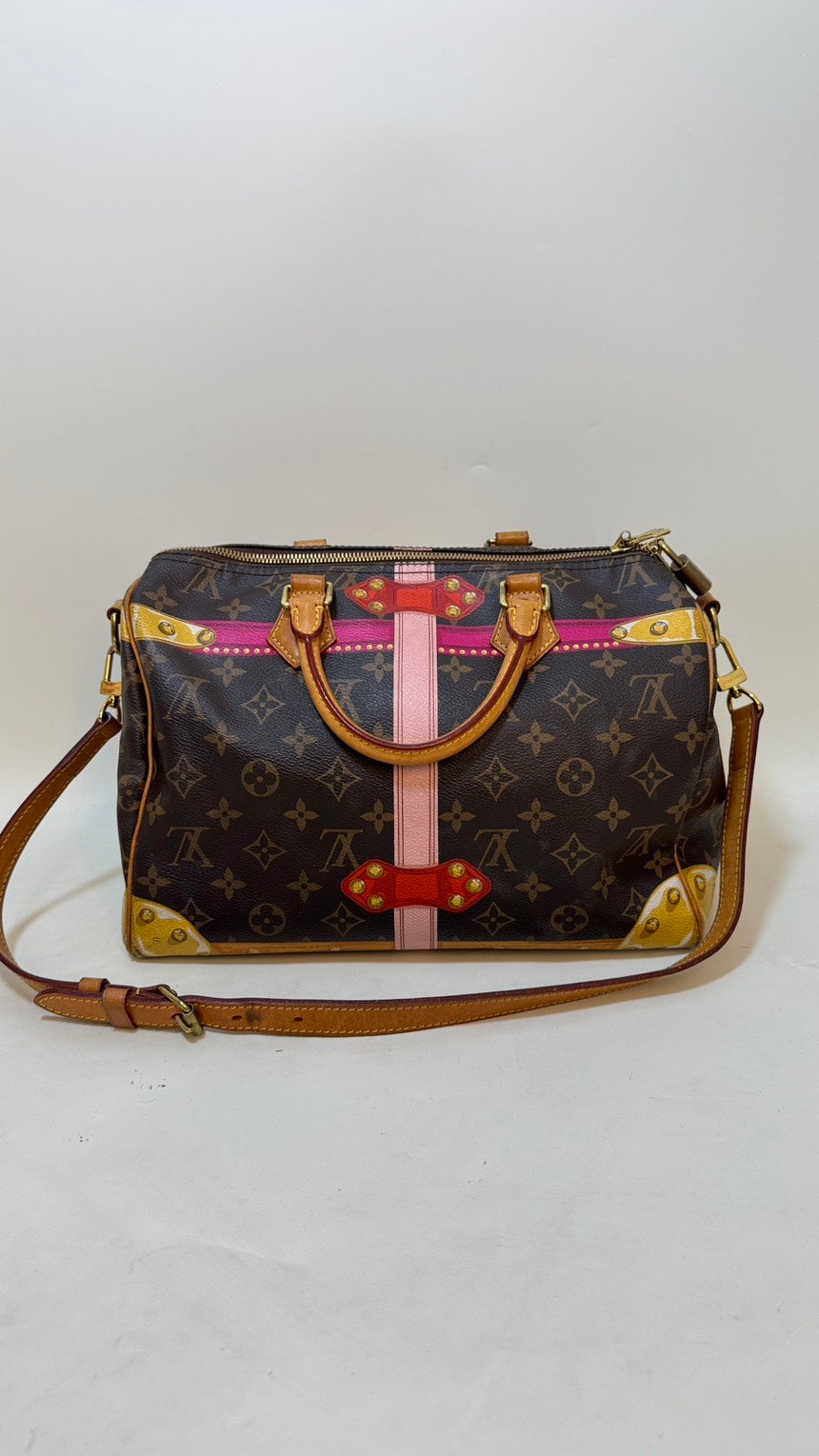 Louis Vuitton Speedy with Strap, Multicolor, Preloved