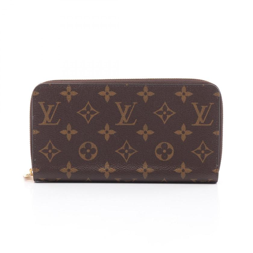 LOUIS VUITTON Zippy Wallet Monogram Rose Ballerine Round Zipper Long Wallet Brown Pink