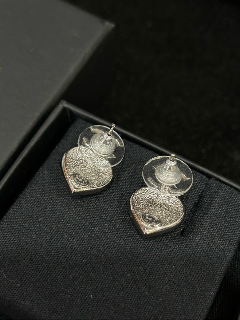 Chanel Heart CC Earrings