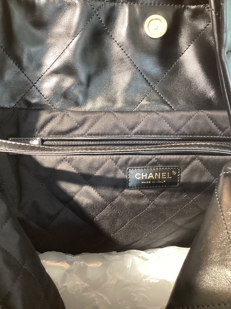 Chanel Large Black Shoulder Bag with Dust Bag and Pouch