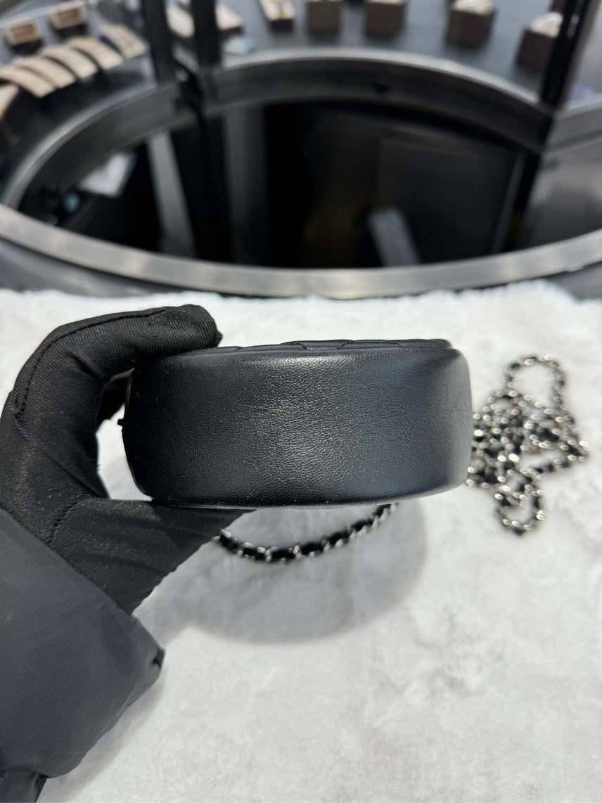Chanel HBG Quilted Black Leather Crossbody Bag