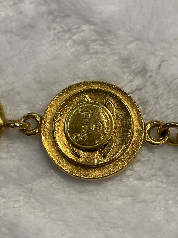 CHANEL Vintage Gold Chain Belt L-XL