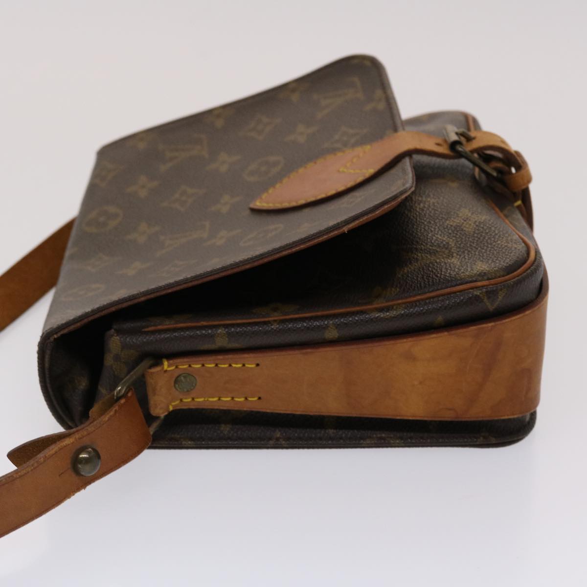 LOUIS VUITTON Monogram Cartouchiere MM Shoulder Bag M51253 LV rd5582