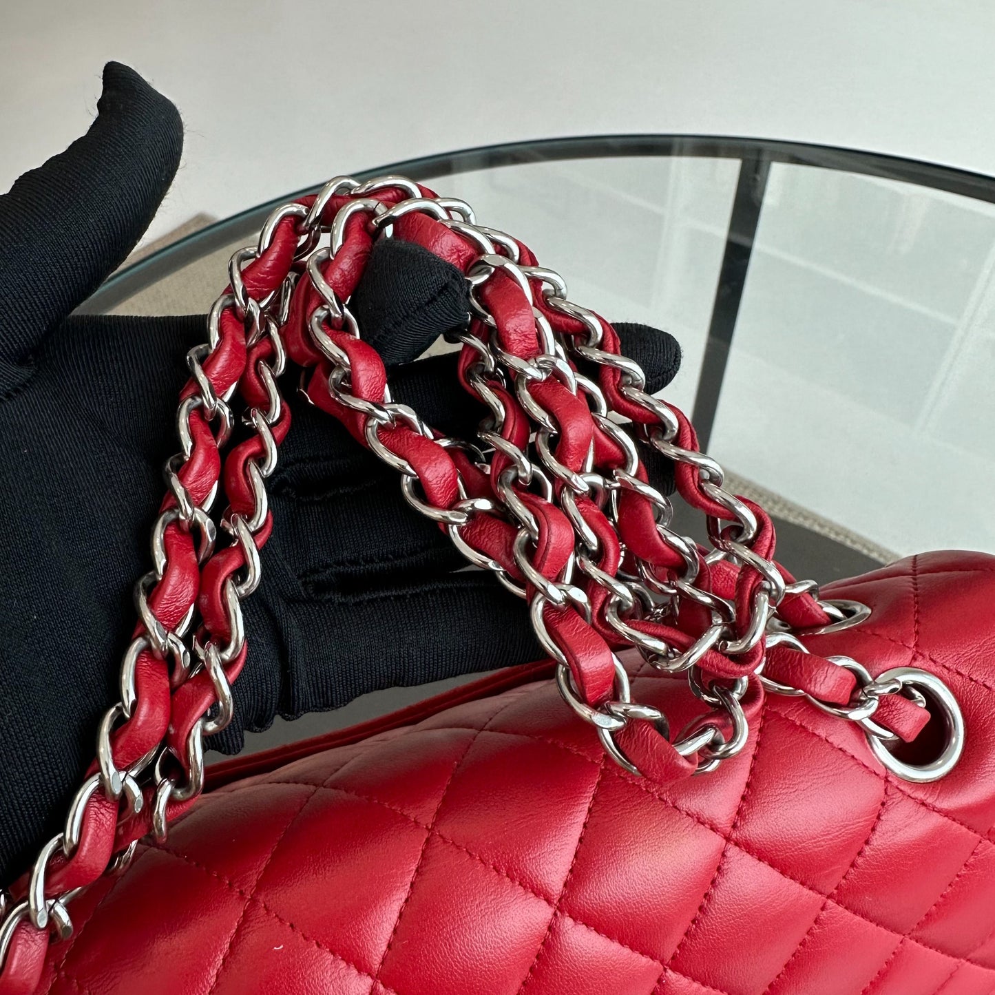*Receipt* Medium Lambskin Red SHW No 18