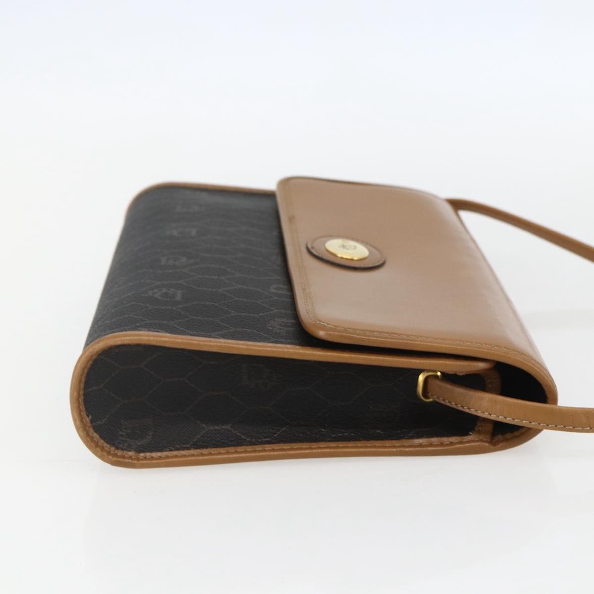 Christian Dior Vintage Honeycomb Shoulder Bag Canvas And Leather Black Pvc Shoulder Bag Bag ()