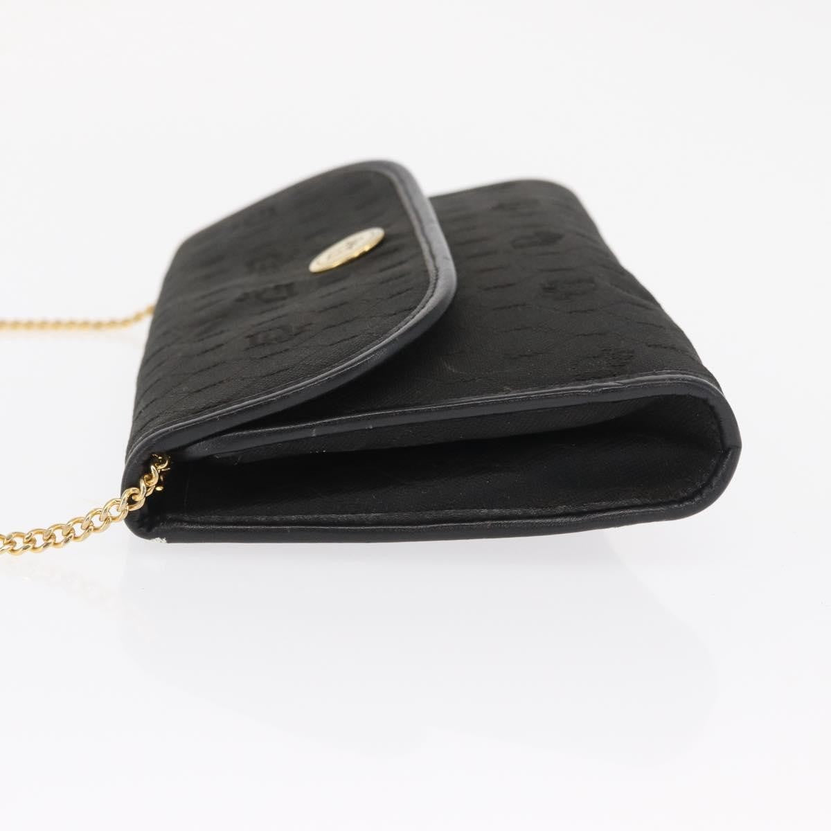 Christian Dior Vintage Honeycomb Chain Canvas Black Canvas Shoulder Bag Bag ()