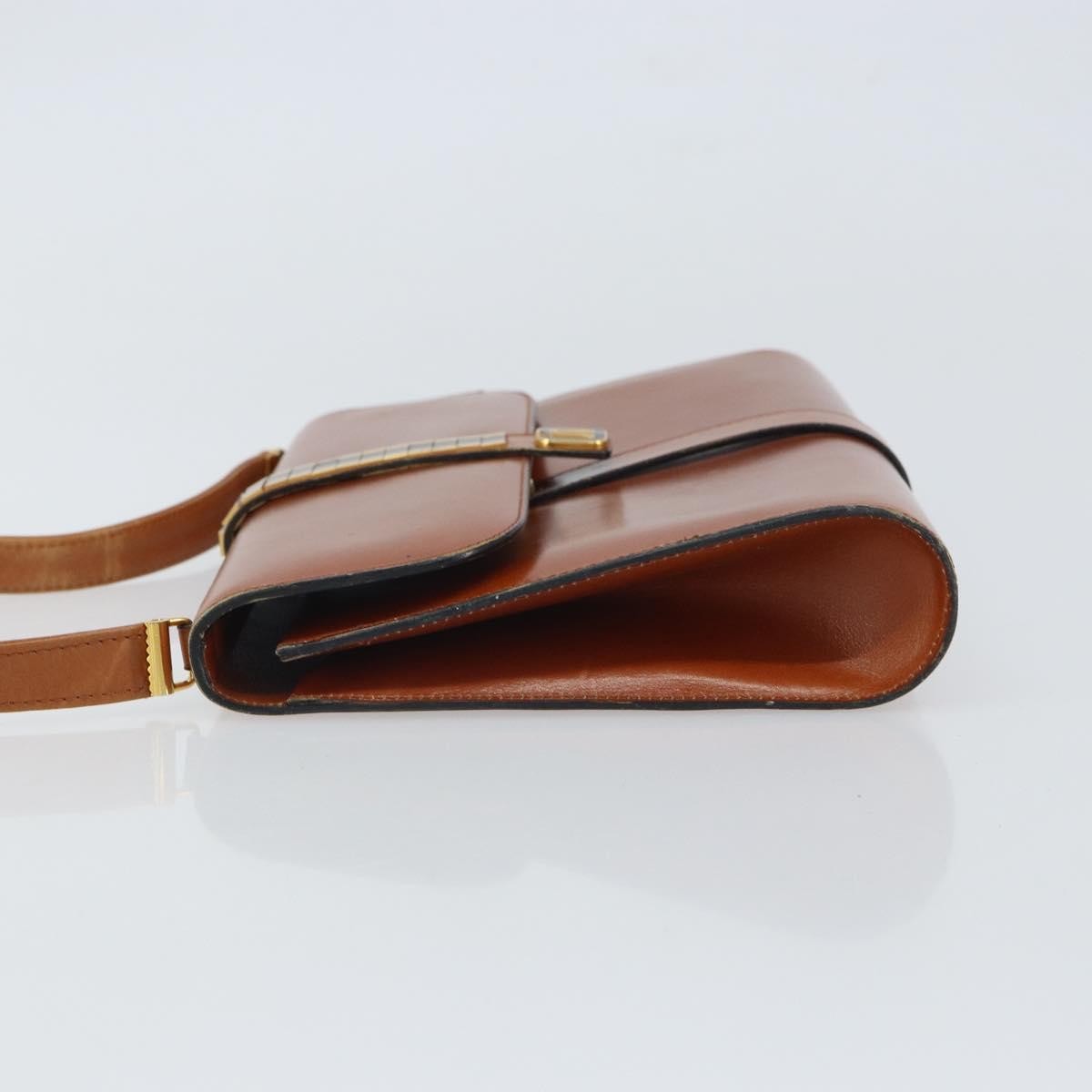 Christian Dior Vintage Shoulder Bag Leather Brown Leather Shoulder Bag Bag ()