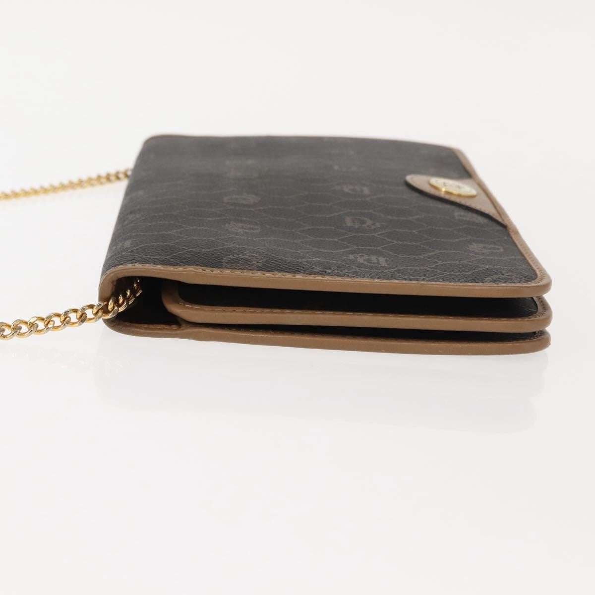 Christian Dior Vintage Honeycomb Chain Canvas Black Canvas Shoulder Bag Bag ()