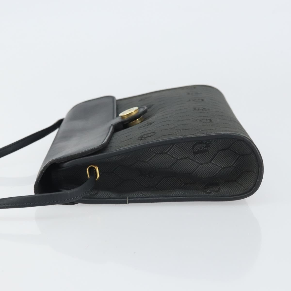 Christian Dior Vintage Honeycomb Flap Crossbody Bag Coated Canvas Black Pvc Shoulder Bag Bag ()