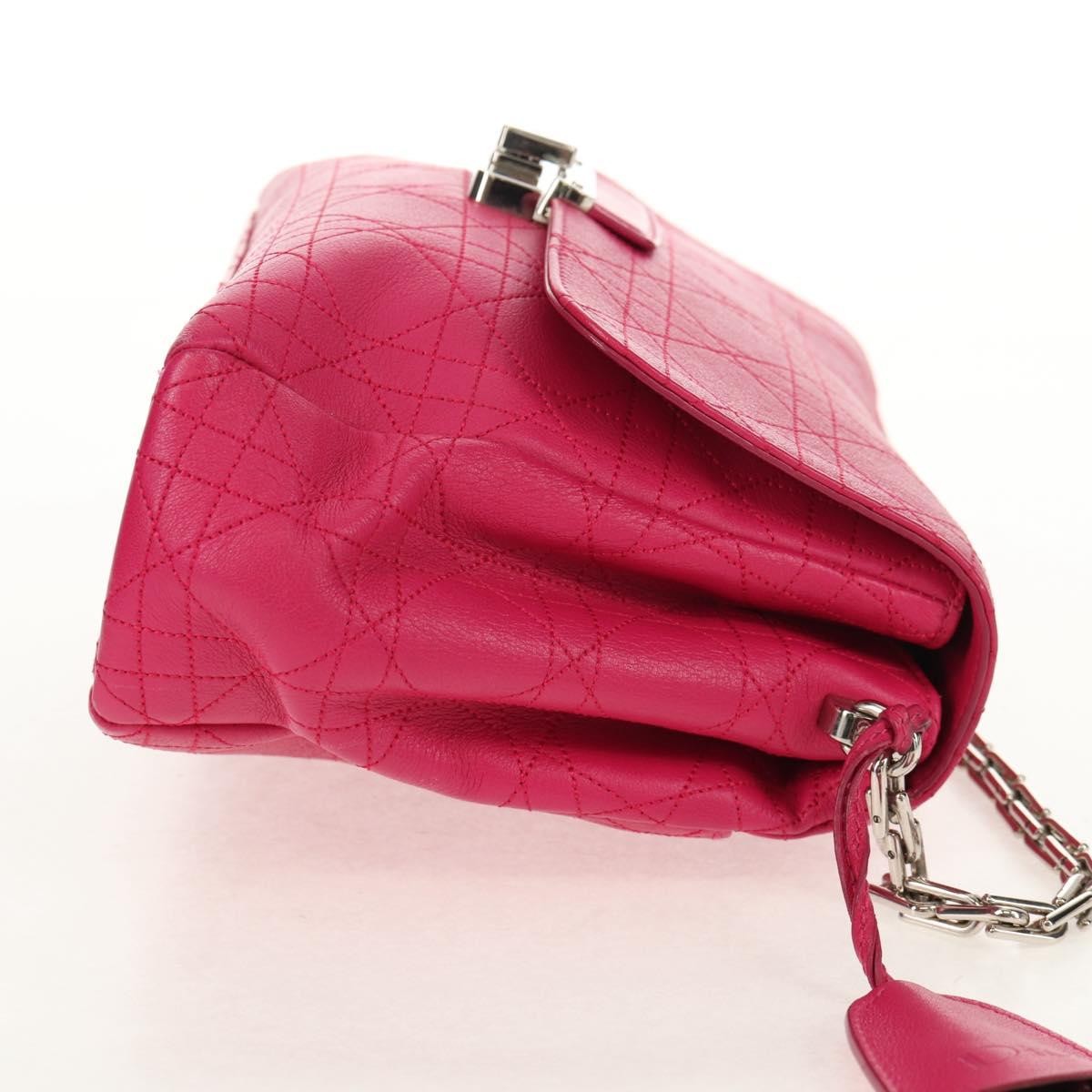 Christian Dior Long Chain Miss Dior Bag Cannage Quilt Lambskin Pink Leather Shoulder Bag Bag ()