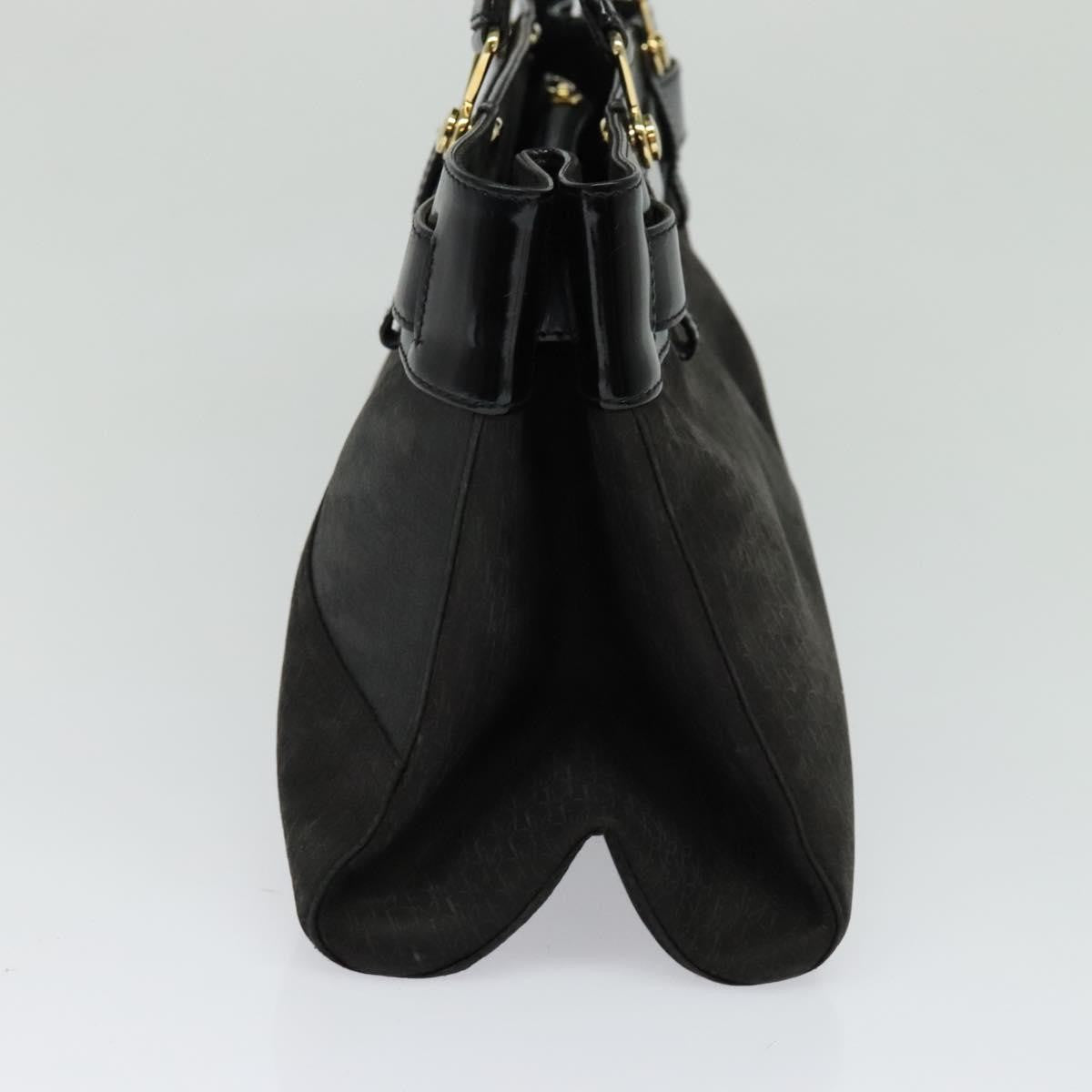 Christian Dior Vintage Trotter Horizontal Tote Canvas Black Canvas Bag ()