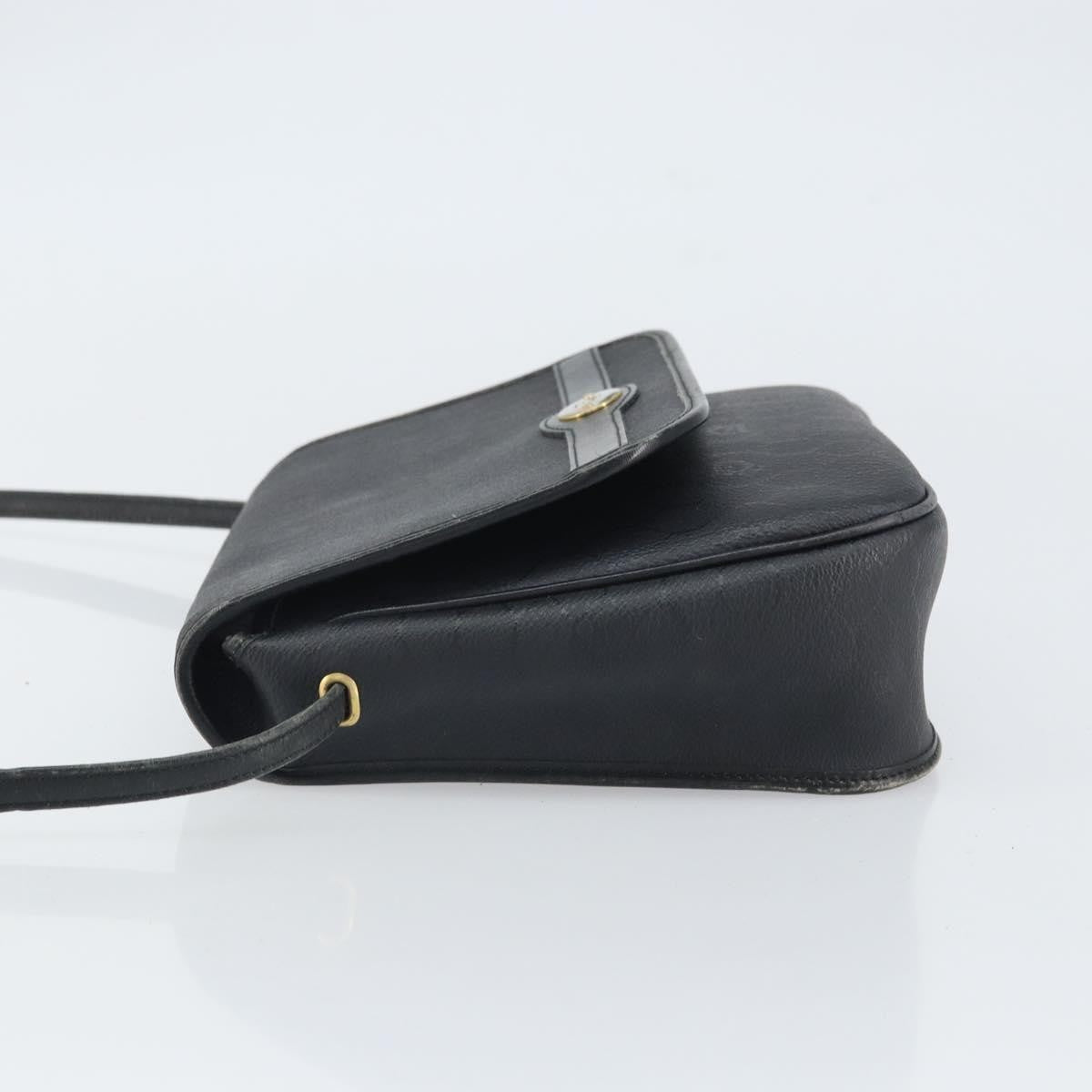 Christian Dior Vintage Honeycomb Shoulder Bag Canvas And Leather Black Canvas Shoulder Bag Bag ()
