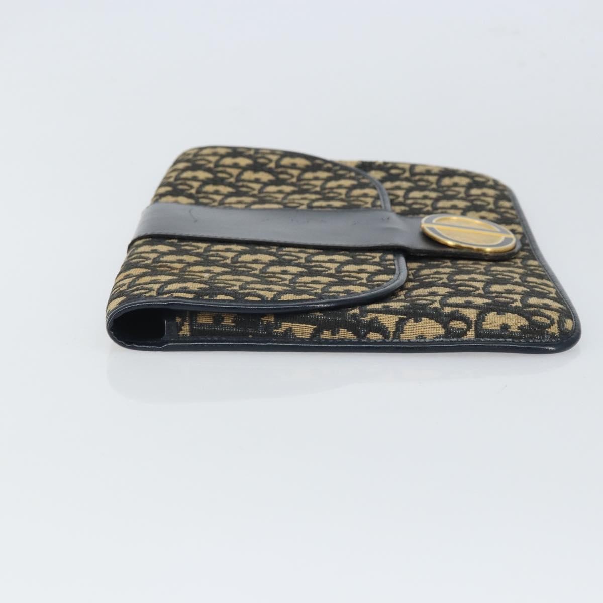 Christian Dior Vintage Trotter Pouch Canvas Navy Canvas Clutche & Pouche Bag ()