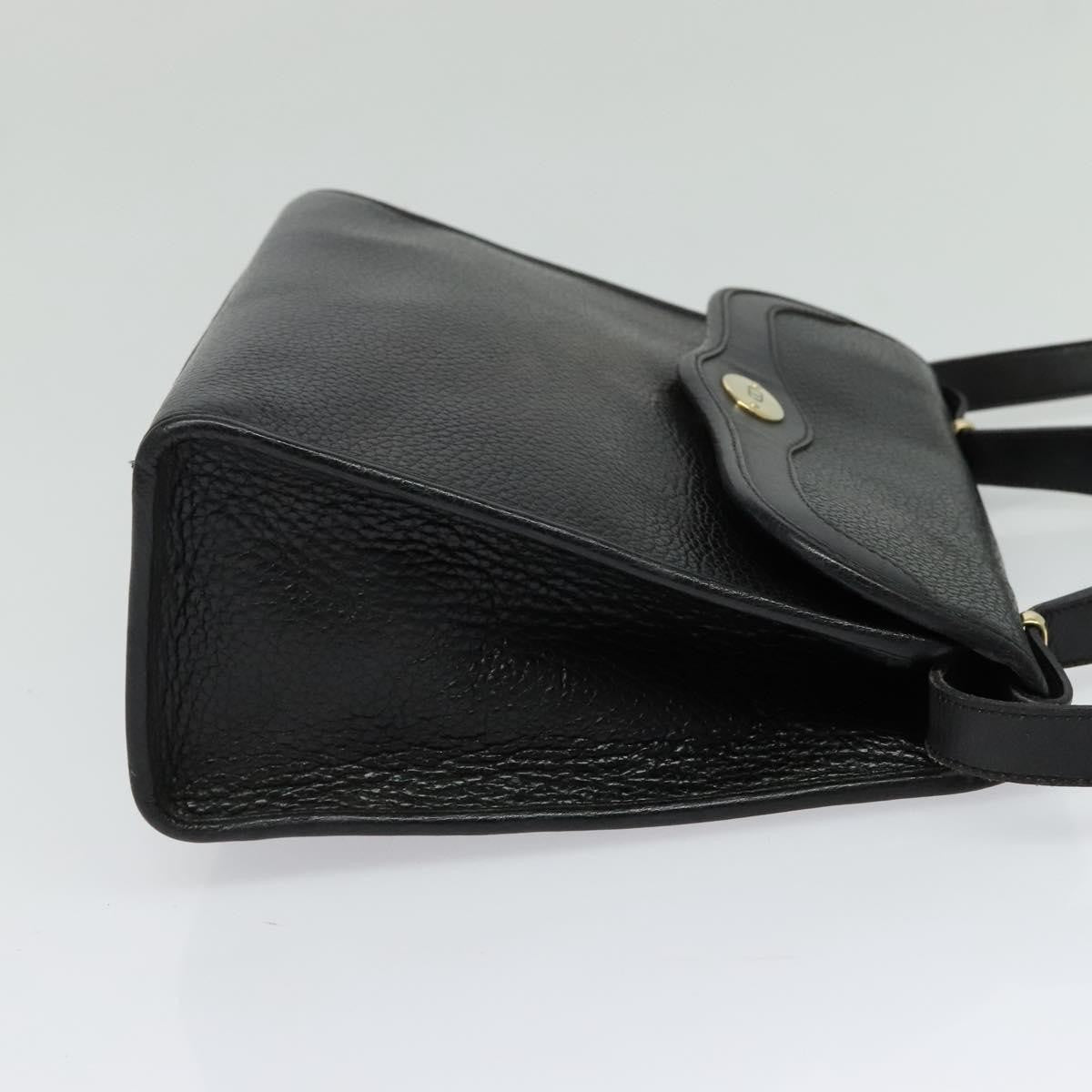 Christian Dior Vintage Cd Handbag Leather Black Leather Handbag ()
