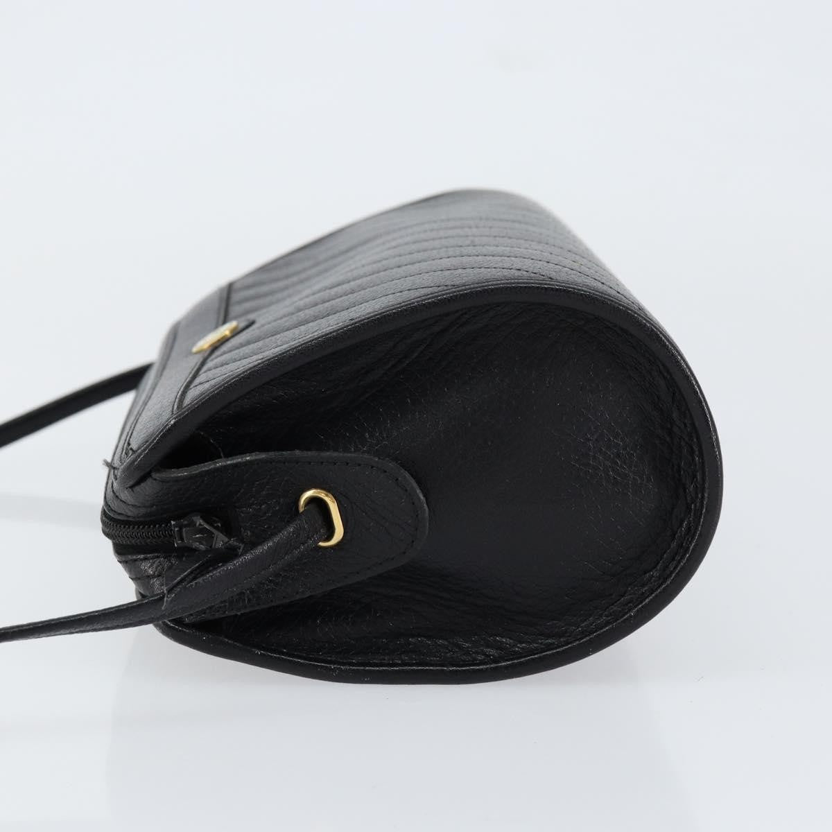 Christian Dior Vintage Shoulder Bag Leather Black Leather Shoulder Bag Bag ()