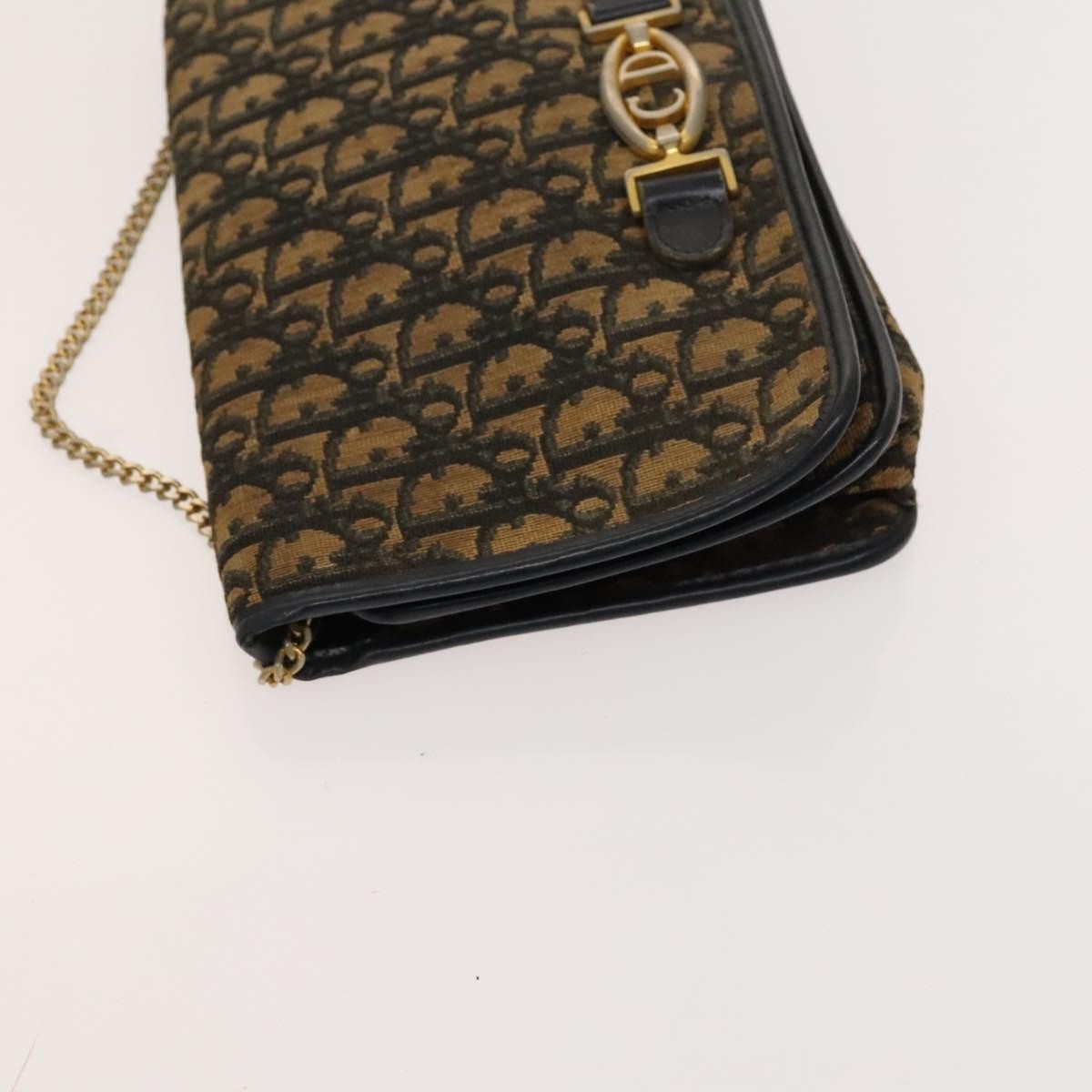 Christian Dior Vintage Trotter Shoulder Bag Canvas Brown Canvas Bag ()