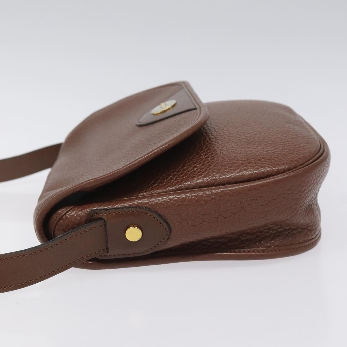 Christian Dior Vintage Shoulder Bag Leather Brown Leather Shoulder Bag Bag ()
