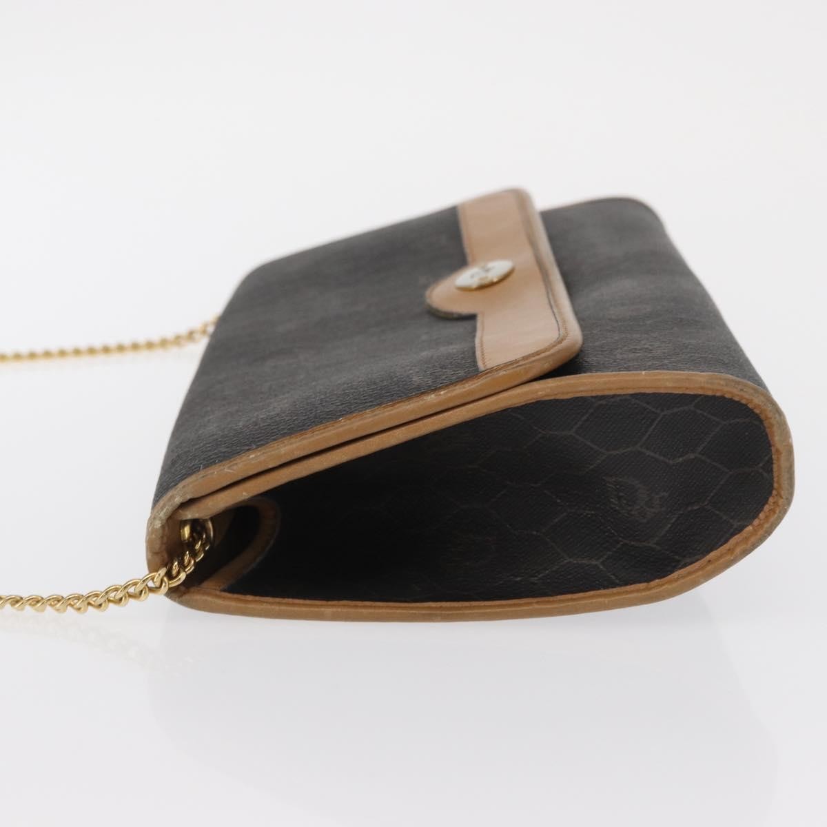 Christian Dior Vintage Honeycomb Chain Canvas Black Canvas Shoulder Bag Bag ()