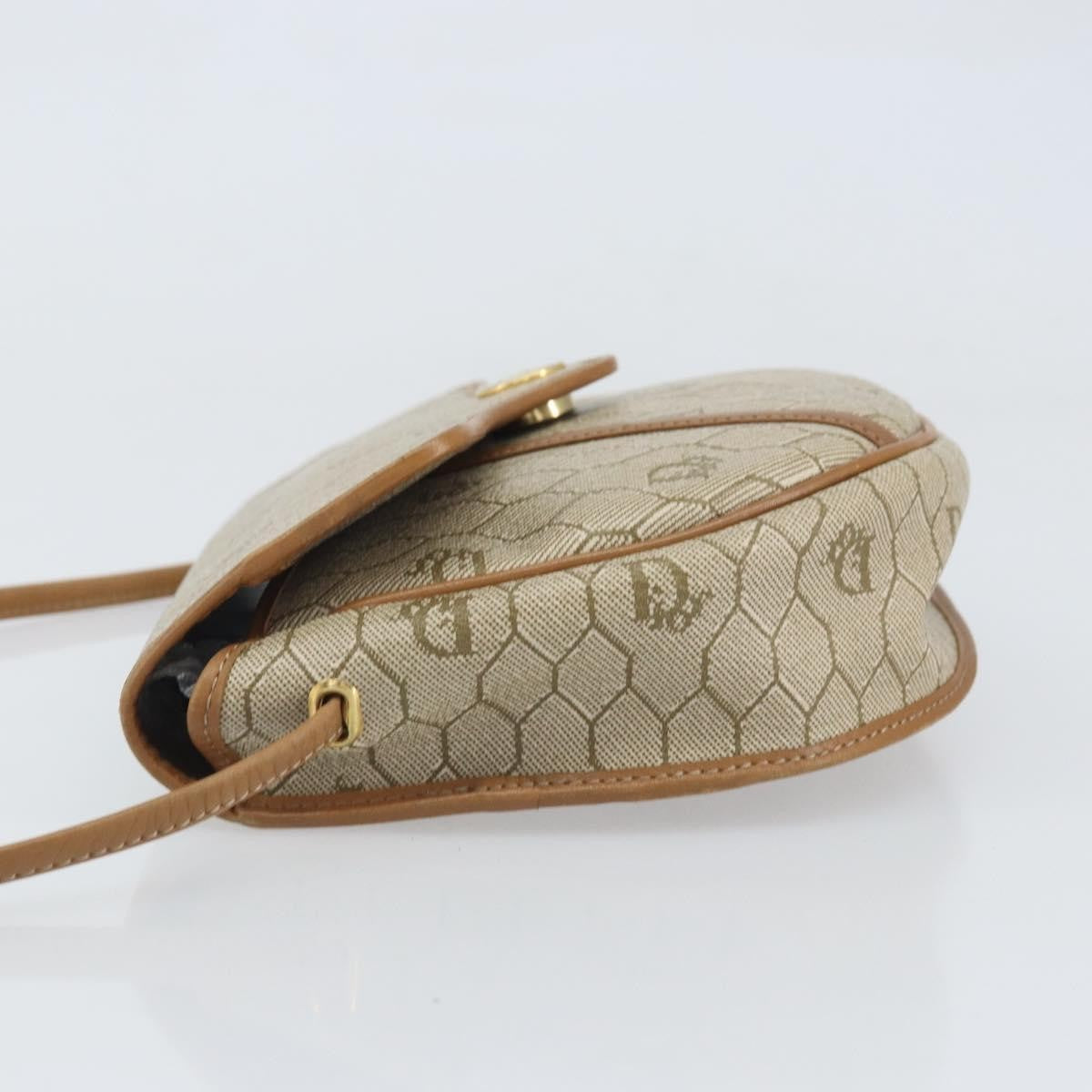Christian Dior Vintage Honeycomb Shoulder Bag Canvas Beige Canvas Shoulder Bag Bag ()