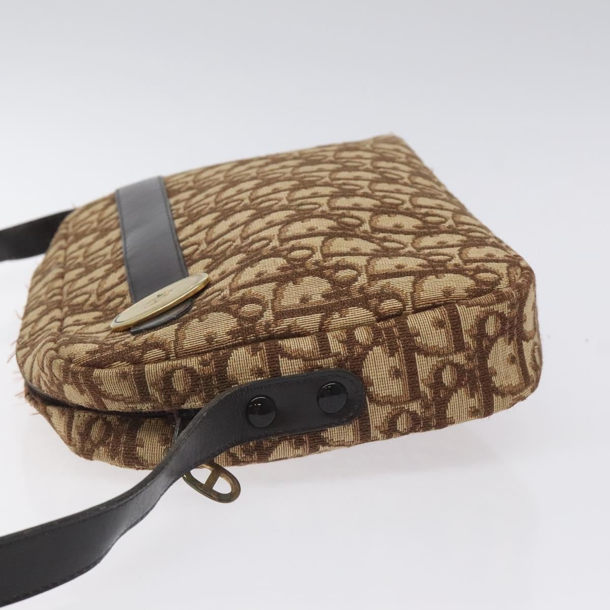 Christian Dior Vintage Trotter Shoulder Bag Canvas Brown Canvas Shoulder Bag Bag ()