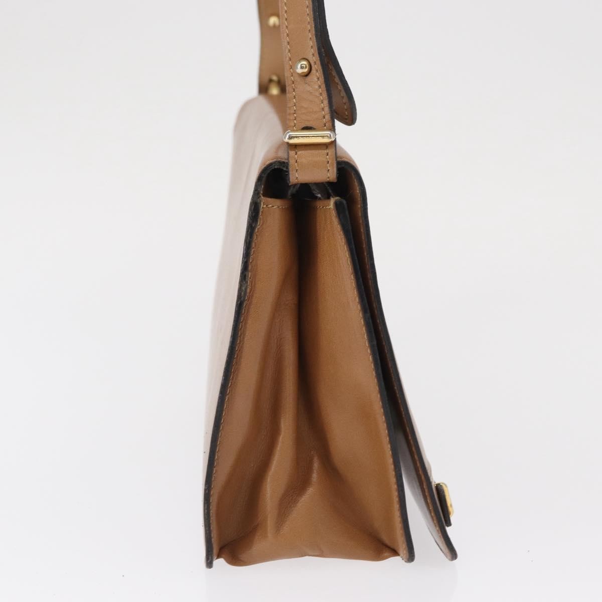 Christian Dior Vintage Shoulder Bag Leather Brown Leather Shoulder Bag Bag ()