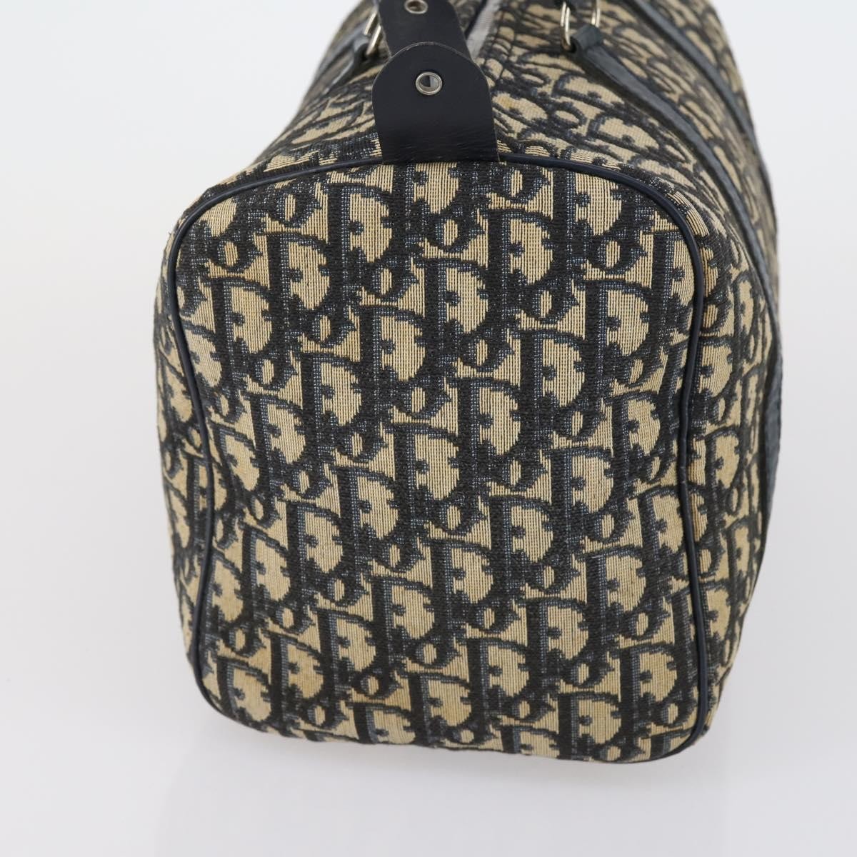 Christian Dior Vintage Trotter Boston Bag Canvas Navy Canvas Travel Bag Bag ()