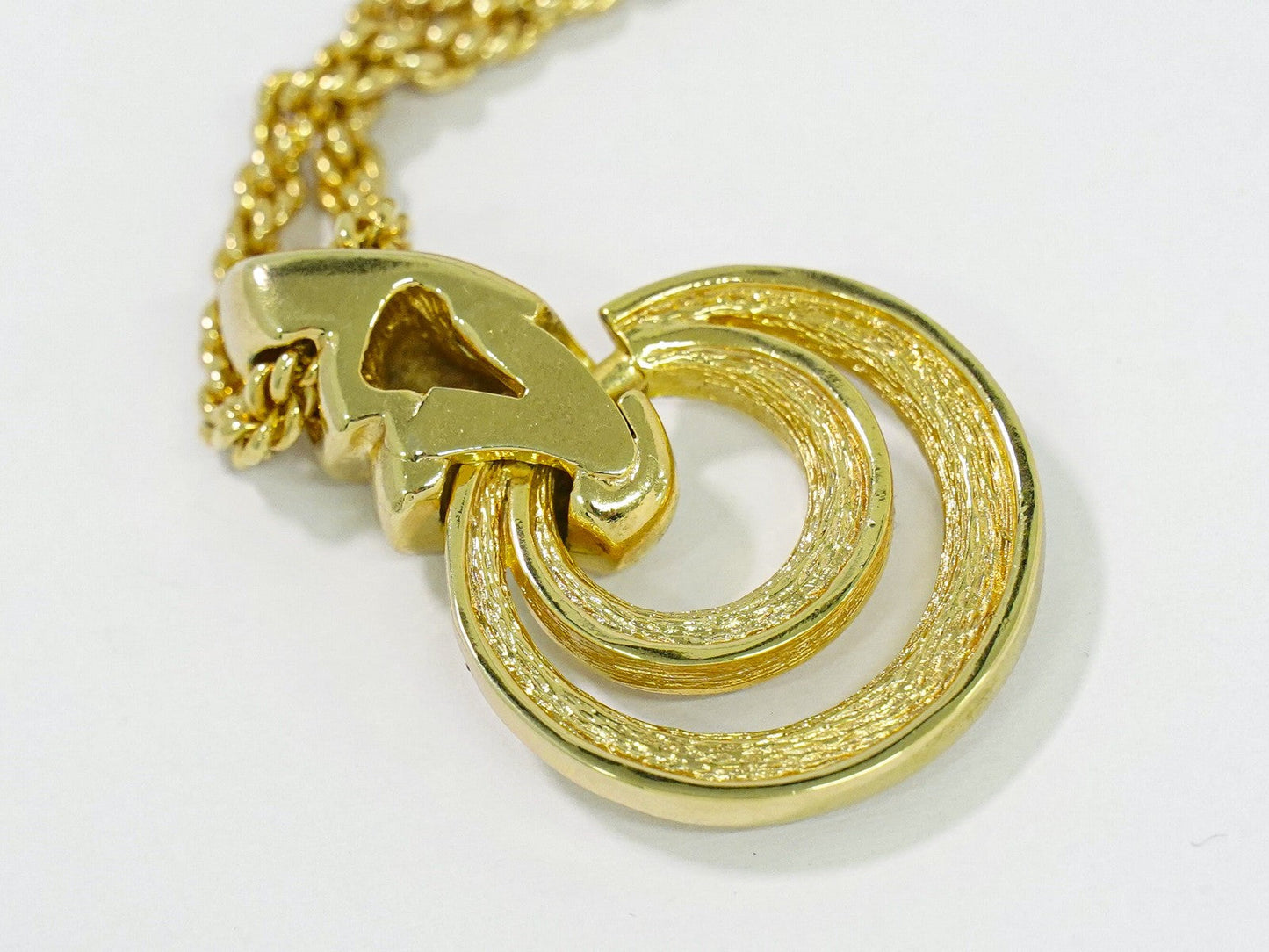 Christian Dior Vintage Collar Necklace Metal With Crystals Gold Gold_Plated Necklace Jewelry ()