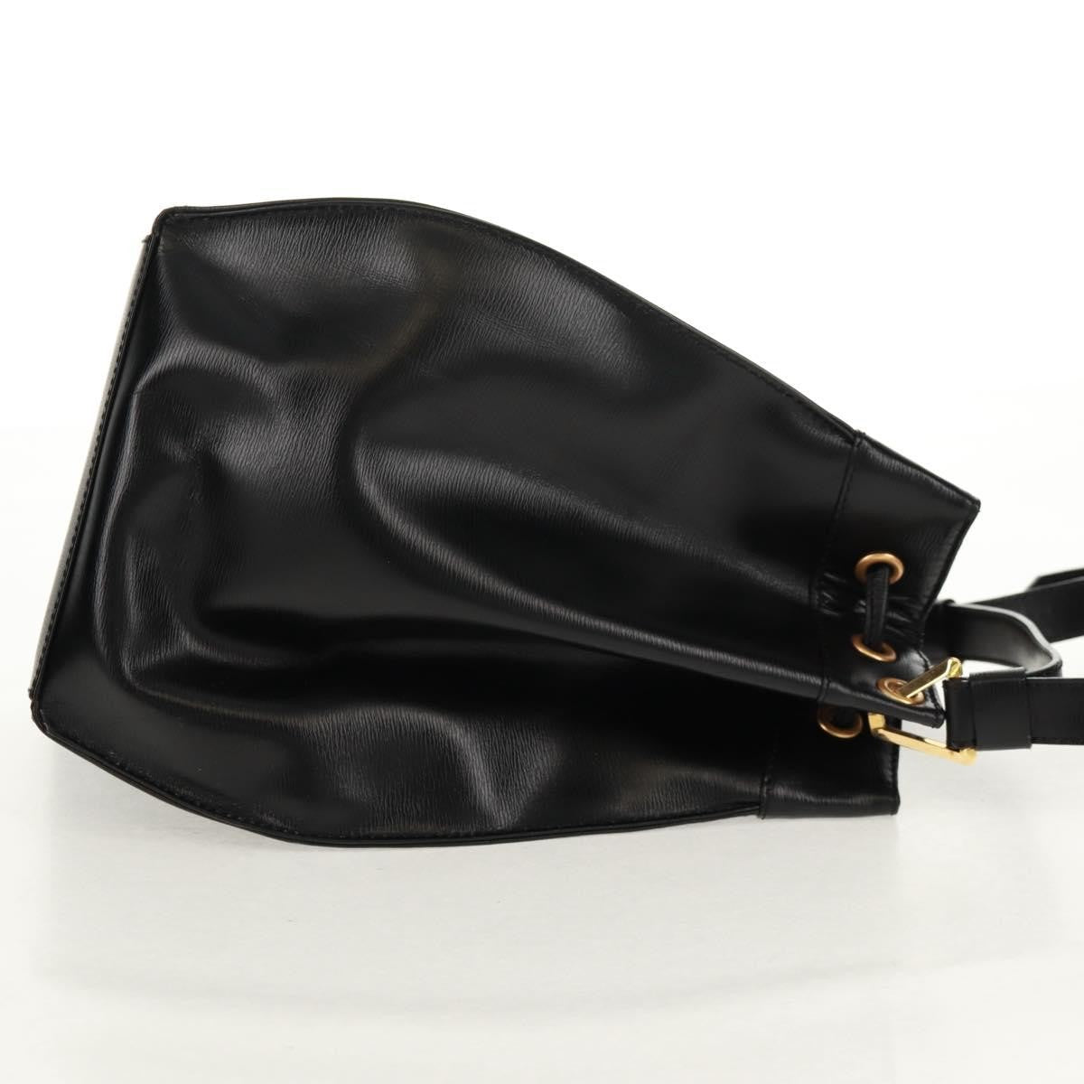 Christian Dior Vintage Shoulder Bag Leather Black Leather Shoulder Bag Bag ()