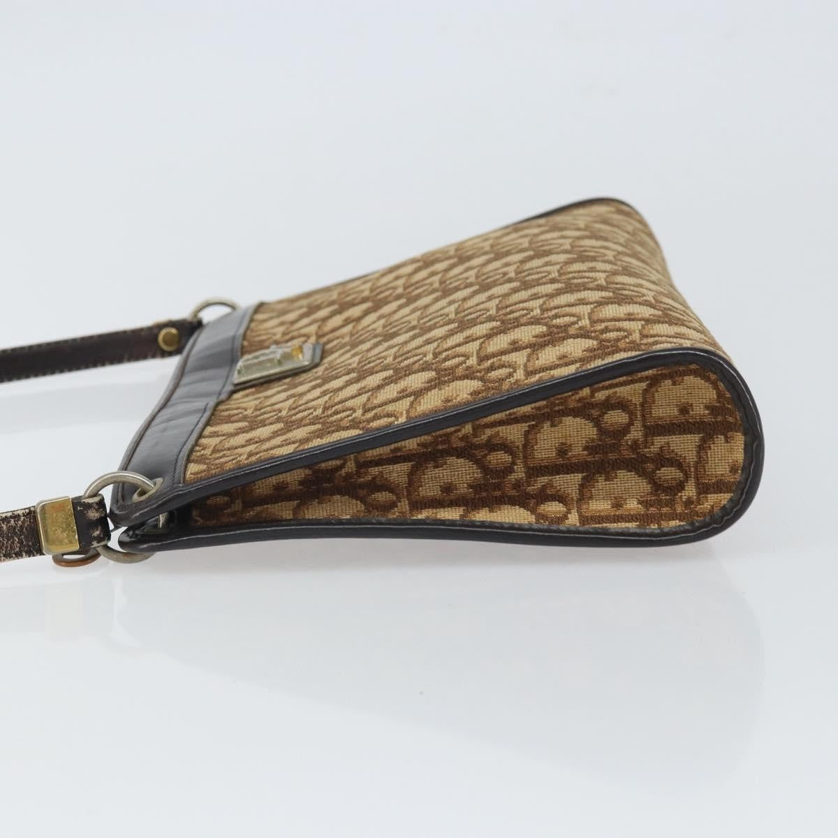 Christian Dior Vintage Trotter Shoulder Bag Canvas Brown Canvas Shoulder Bag Bag ()