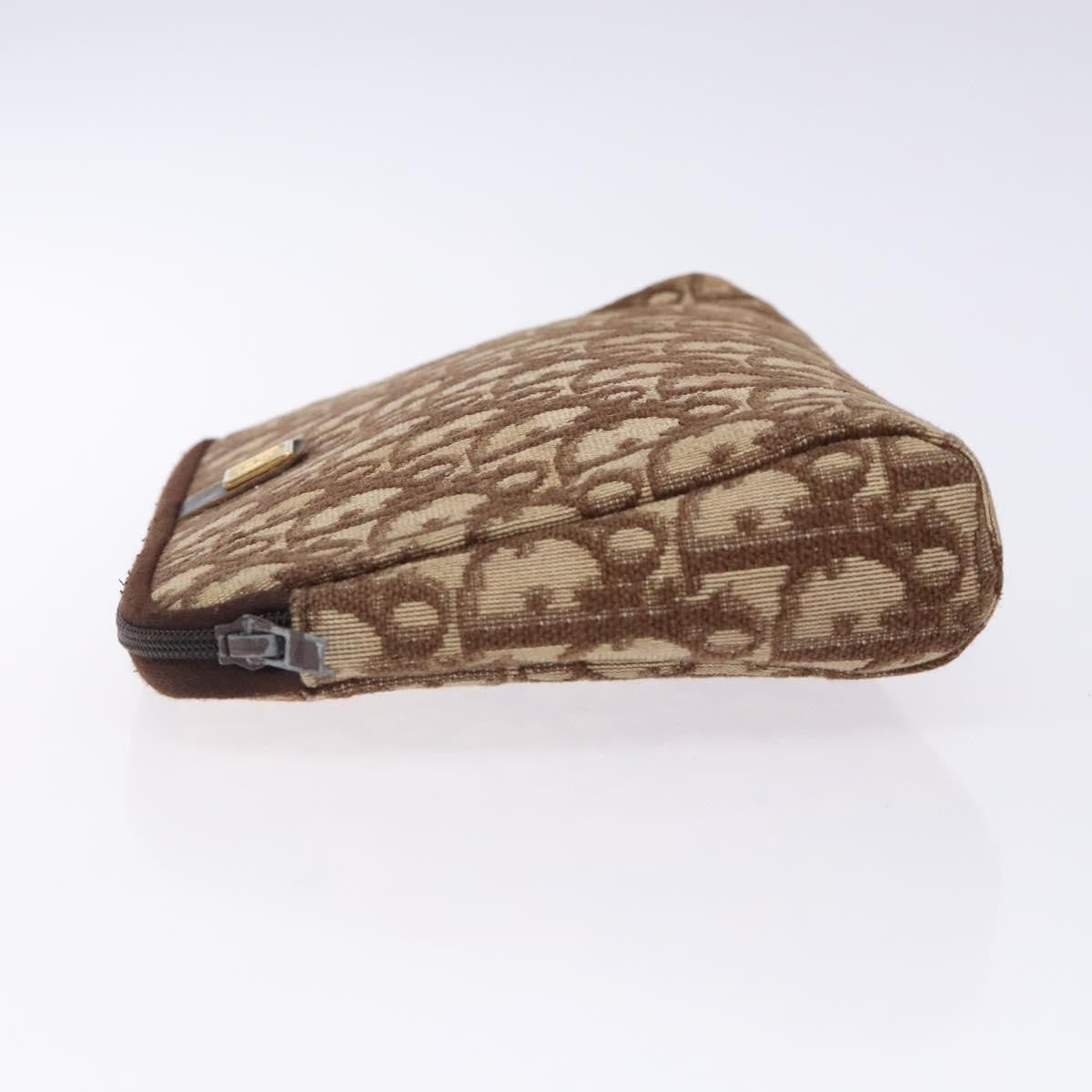 Christian Dior Vintage Trotter Pouch Canvas Brown Canvas Clutche & Pouche Bag ()