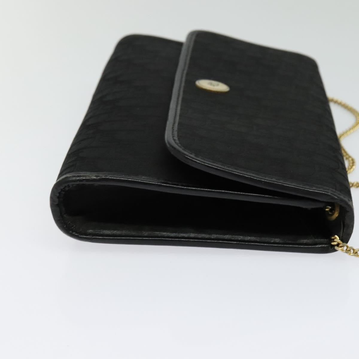 Christian Dior Vintage Trotter Crossbody Bag Canvas Black Canvas Shoulder Bag Bag ()