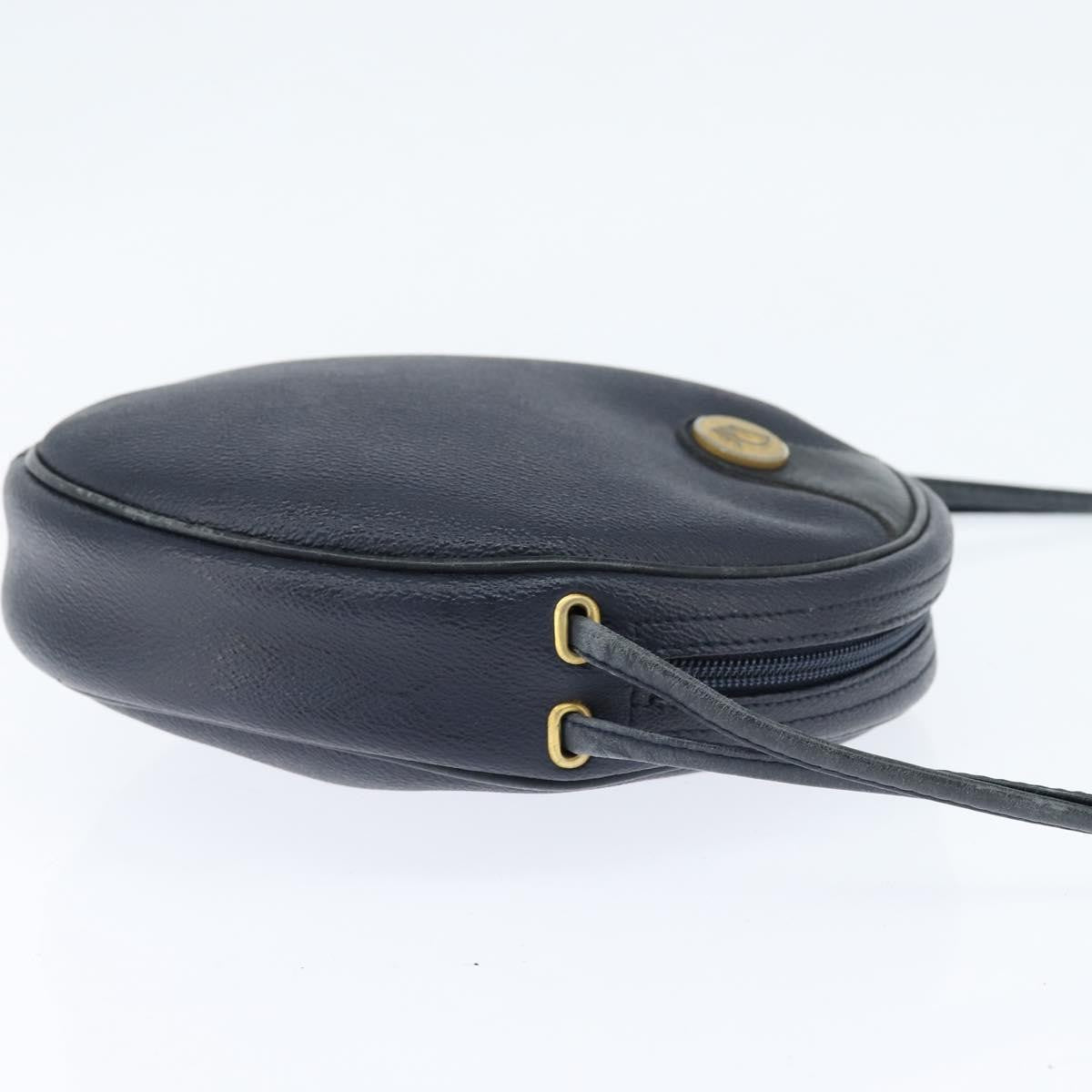 Christian Dior Vintage Honeycomb Shoulder Bag Canvas And Leather Navy Pvc Shoulder Bag Bag ()