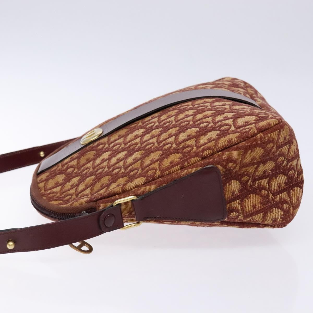 Christian Dior Vintage Trotter Handbag Canvas Red Canvas Handbag ()