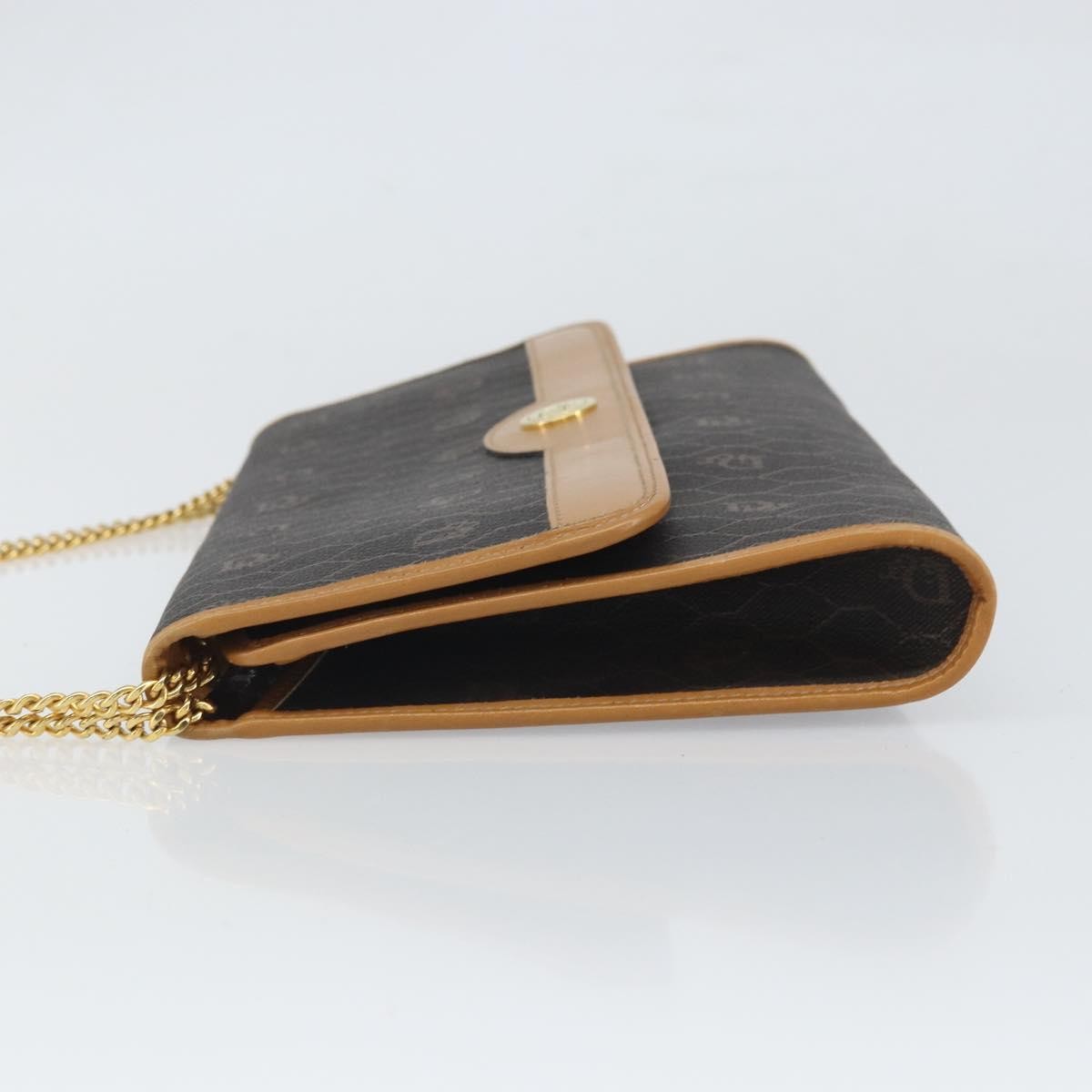 Christian Dior Vintage Honeycomb Chain Canvas Black Canvas Shoulder Bag Bag ()