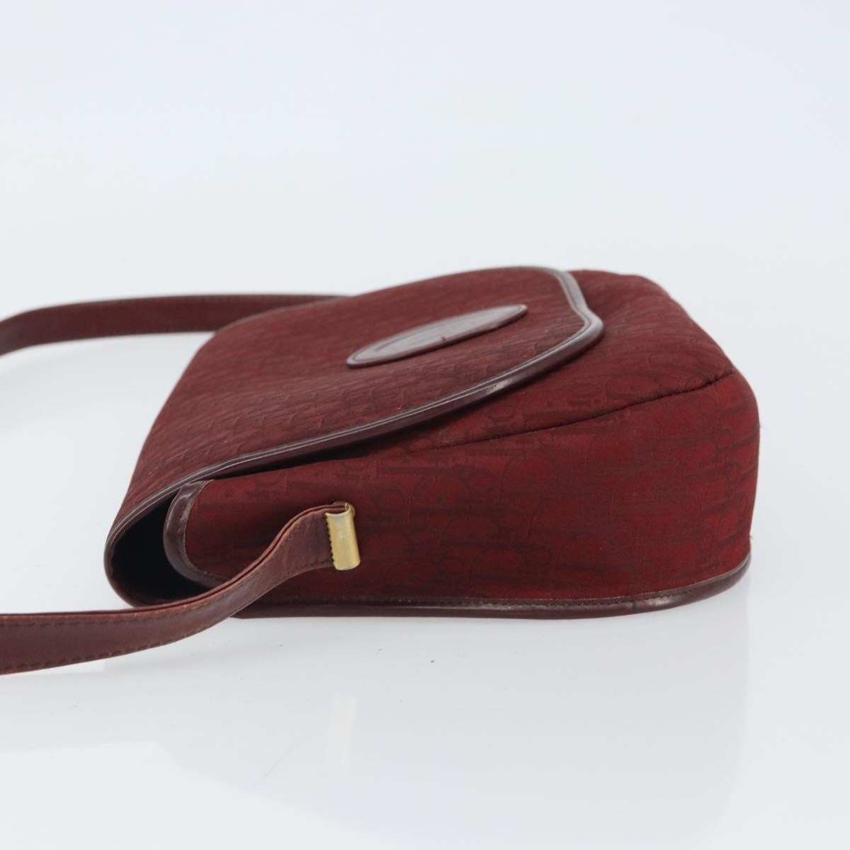 Christian Dior Vintage Trotter Flap Shoulder Bag Canvas Red Canvas Shoulder Bag Bag ()