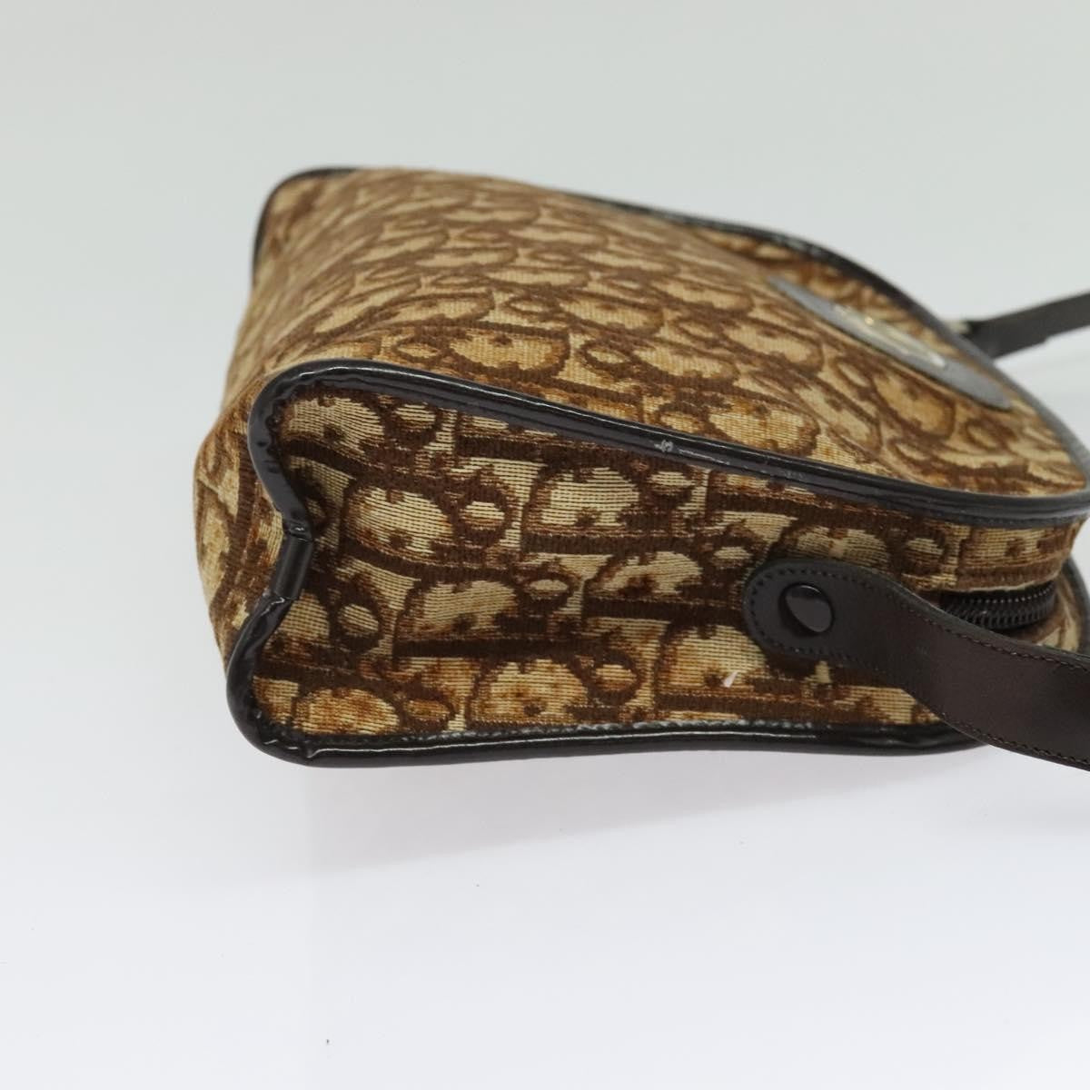 Christian Dior Vintage Trotter Shoulder Bag Canvas Brown Canvas Bag ()