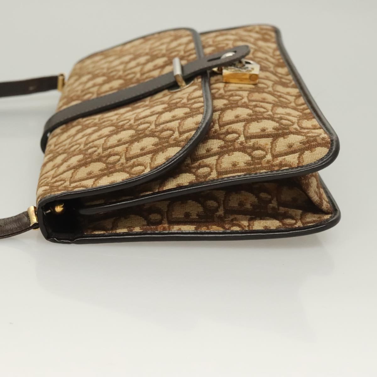 Christian Dior Vintage Trotter Shoulder Bag Canvas Brown Canvas Shoulder Bag Bag ()