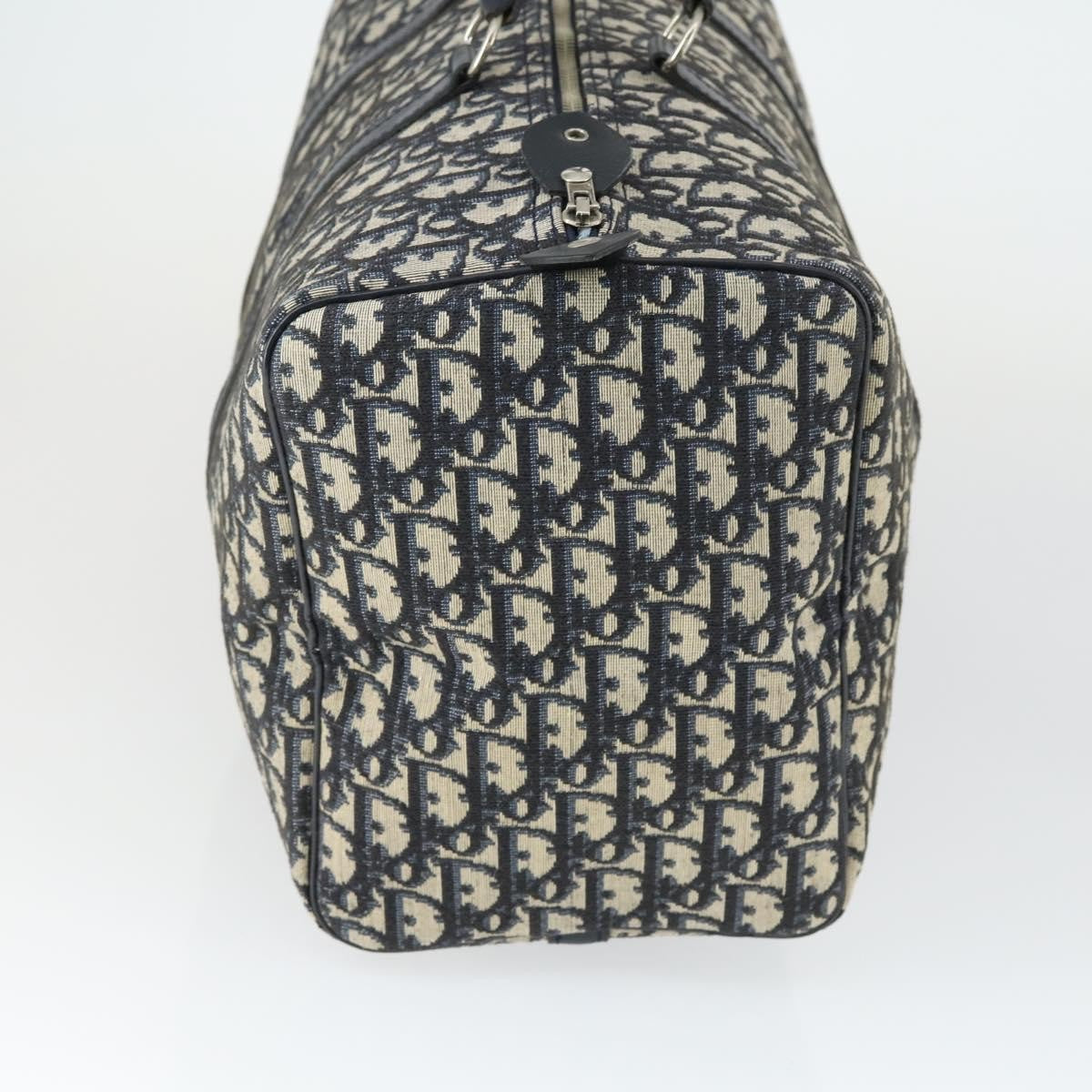 Christian Dior Vintage Trotter Boston Bag Canvas Navy Canvas Travel Bag Bag ()