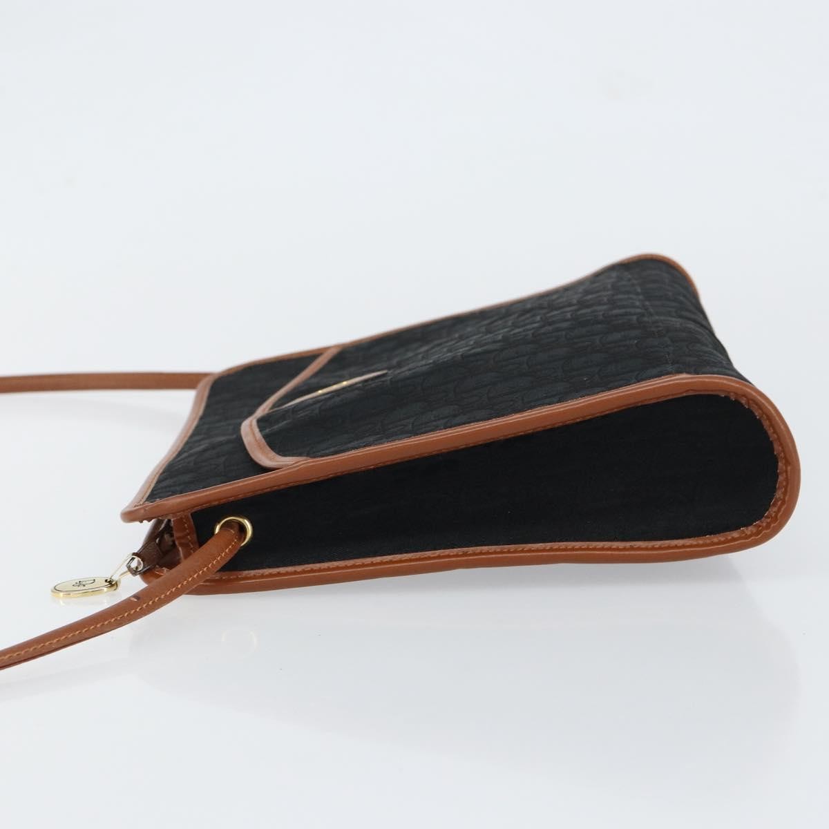 Christian Dior Vintage Trotter Shoulder Bag Canvas Black Canvas Shoulder Bag Bag ()