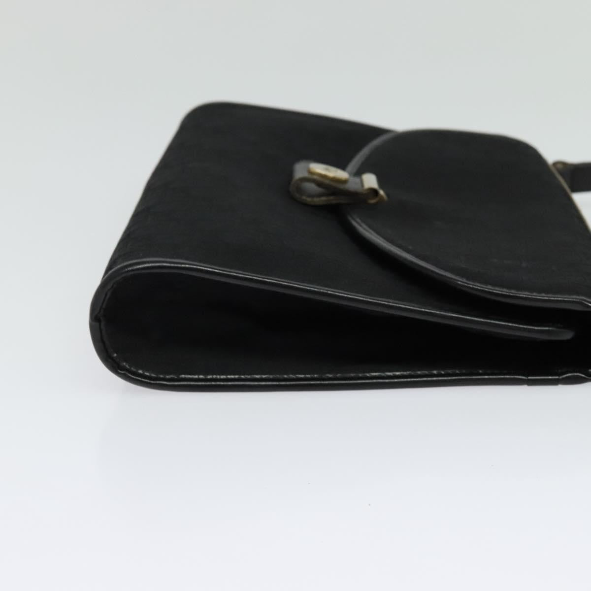 Christian Dior Vintage Trotter Flap Shoulder Bag Canvas Black Canvas Shoulder Bag Bag ()