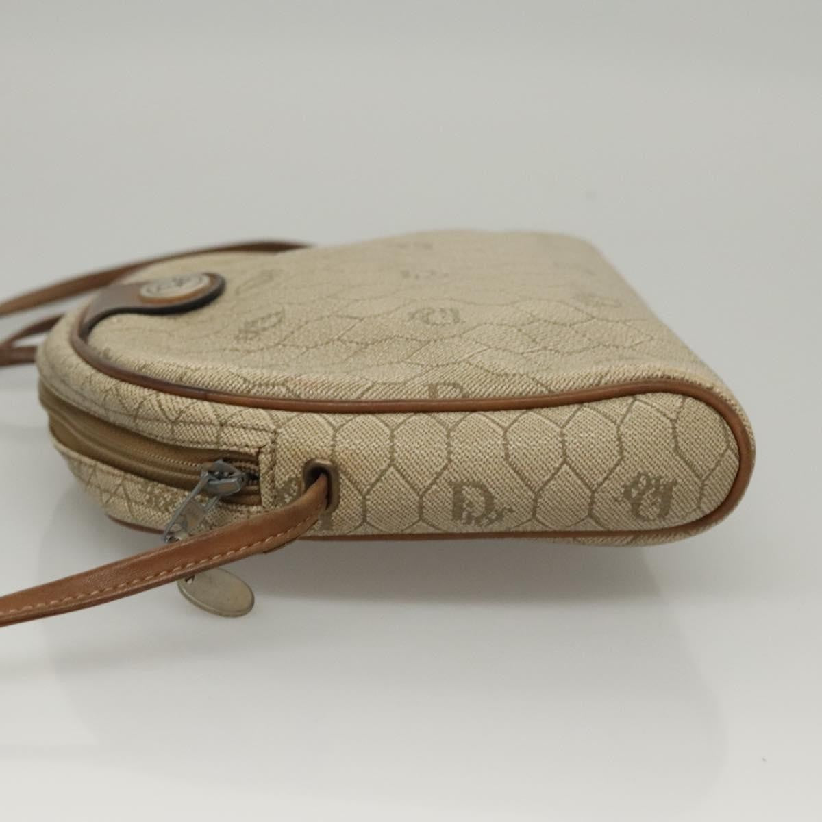 Christian Dior Vintage Honeycomb Shoulder Bag Canvas Beige Canvas Bag ()