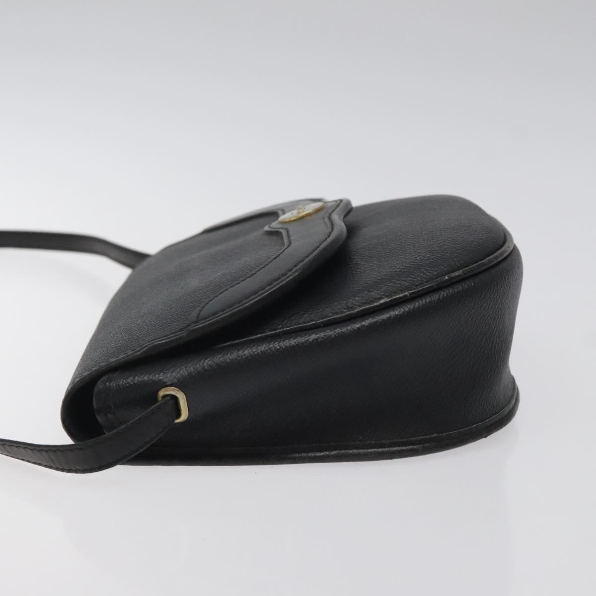 Christian Dior Vintage Honeycomb Flap Crossbody Bag Coated Canvas Black Canvas Bag ()