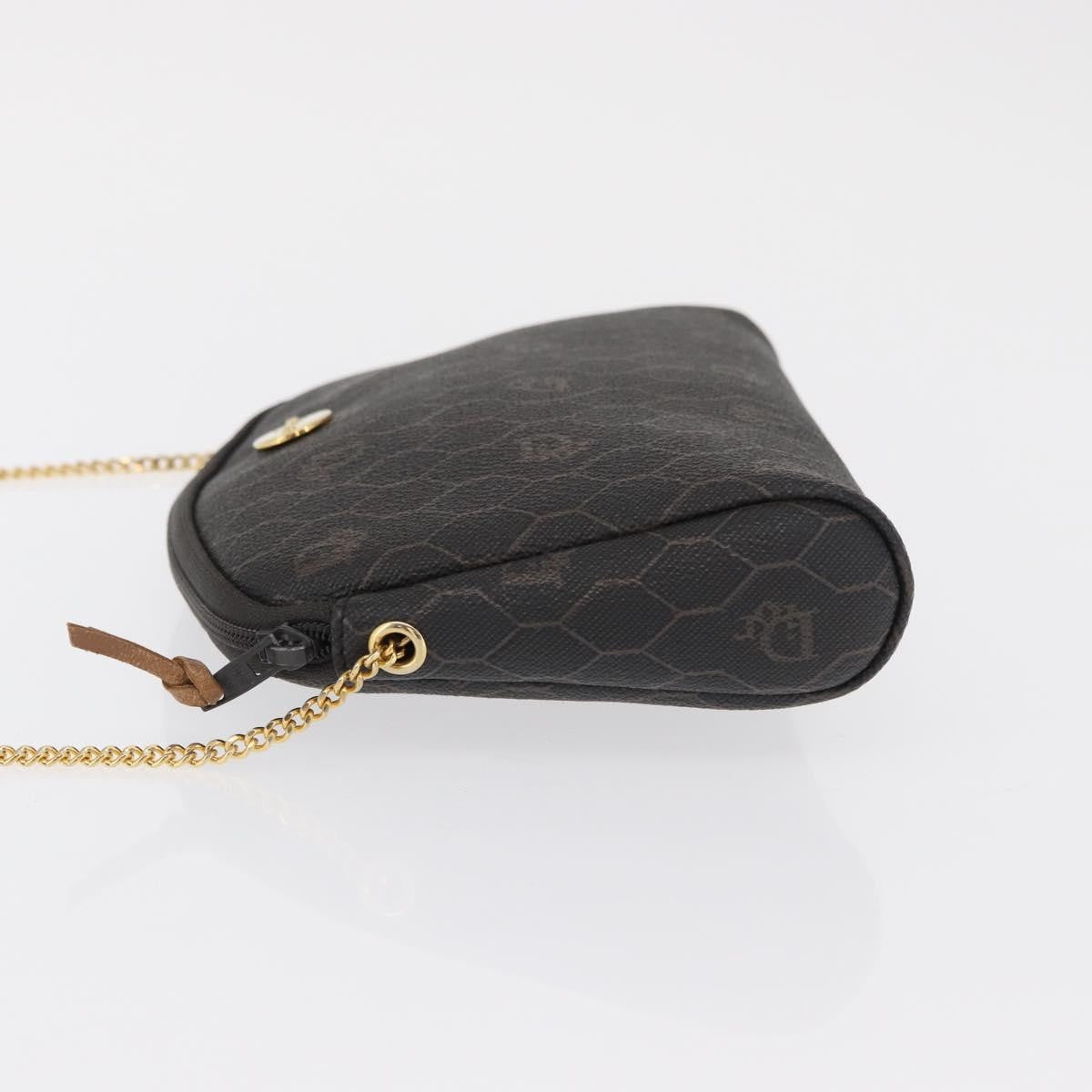 Christian Dior Vintage Honeycomb Chain Canvas Gray Canvas Shoulder Bag Bag ()